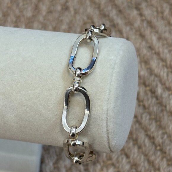 Chain Link Sterling Silver Bracelet - Picture 5 of 9